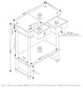 Furinno Turn-N-Tube Konsolentisch mit Abfalleimer, Espresso/Braun Bild 3