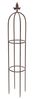 3x Rankhilfe "Schwertlilie" aus Metall, schwarz, Garten Ranksäule, Obelisk, Rosenspalier, Rankgitter für Kletterpflanzen Bild 5