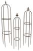 3x Rankhilfe "Schwertlilie" aus Metall, schwarz, Garten Ranksäule, Obelisk, Rosenspalier, Rankgitter für Kletterpflanzen Bild 4