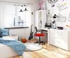 Home Collective Computertisch Kleiner Schreibtisch Bürotisch Gaming Tisch mit Tastaturablage, Schreibtisch in weiß, ideal für Kinderzimmer und Heimbüro Bild 5