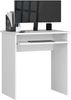 Home Collective Computertisch Kleiner Schreibtisch Bürotisch Gaming Tisch mit Tastaturablage, Schreibtisch in weiß, ideal für Kinderzimmer und Heimbüro Bild 4
