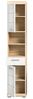 Hochschrank >Lambada< in sonoma eiche hell/weiß - 37x191x31cm (BxHxT) Bild 5
