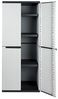 Kreher Mehrzweckschrank Kunststoffschrank 'J-Line' mit 3 Böden (Schwarz/Grau) Bild 4