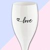Koziol Cheers No. 1 Love 2. 0 Superglas mit Druck, Sektglas, Champagnerglas, Trinkglas, Glas, Cotton White, 100 ml, 3439525 Bild 2