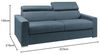 Vente-unique - VIZIR Sofa Stoff Blau - B 223 cm94 cm x H 110 cm95 cm x L 216 cm Bild 3