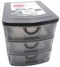 HAC24 Aufbewahrungsbox Schubladenbox Organizer Stapelbar Sortierbox Kleinteilebox (2 St), 19 x 14,5 x 16 cm, 3 Schubladen Bild 3