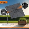 Schneider Schirme Ampelschirm, Rhodos Twist 2024, Anthrazit / Schwarz, 3x3 m Bild 4