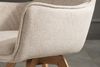 riess-ambiente Drehstuhl VOGUE beige/natur- Strukturstoff, Eichenholz, 360° drehbar, Armlehnen (Einzelartikel, 1 St), moderner Polsterstuhl - ideal für Ess-, Arbeits-, Wohnzimmer & Büro Bild 5