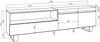 Skraut Home | TV-Schrank, Lowboard | für Wohnzimmer und Esszimmer | 200 x 57 x 35 cm | Für TV-Geräte bis zu 80" | Industriedesign | Moderner Stil | Schwarz Bild 3