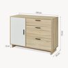 Sideboard Kenta 100x35x72 cm Sonoma-Eicheoptik/Weiß [en. casa] Bild 2