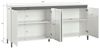 Dmora - Kommode Pretoria, Wohnzimmerbuffet, Wohnzimmer-Sideboard, Moderne Küchen-Speisekammer, Made in Italy, 184x40h90 cm, Glänzendes Weiß und Anthrazit Bild 2