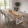 Skraut Home | Ausziehbarertisch | Multifunktionaler ausziehbarer | 300 | Für 14 Gäste | Massivholz Beine | Moderner Stil | Eiche Bild 2