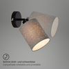 Briloner Leuchten Wandleuchte Wandlampe Extra-Warmweiß Innen Wohnzimmer Flur E27, 1-flammig, ohne Leuchtmittel, 2700K - Extra - Warmweiß, Wandlampe, 25x15,5 cm, Taupe, max. 25W, E27, Innen, Wohnzimmer, Flur Bild 5