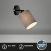 Briloner Leuchten Wandleuchte Wandlampe Extra-Warmweiß Innen Wohnzimmer Flur E27, 1-flammig, ohne Leuchtmittel, 2700K - Extra - Warmweiß, Wandlampe, 25x15,5 cm, Taupe, max. 25W, E27, Innen, Wohnzimmer, Flur Bild 2