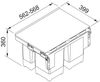 Franke Abfallsorter GARBO 60-4 Frontauszug ab 60 cm Schrankbreite / Abfalleimer / Mülleimer / Abfallsammler 40 (2x12+2x8) Liter Bild 2