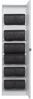 002280 Zuma Schuhschrank mit Spiegel, Holz weiß, 180 x 20 x 50 cm Bild 4
