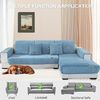 LINGKY Samt Sofabezug 1 2 3 4 Sitzer, L Form Sofaüberwurfe, Ecksofa Sofa überzug Pets Dog Couch überzug Anti-rutsch Sofaschutz, Ultra Weicher Sofaschoner (Blau,110x240 cm/Rechteckig) Bild 2