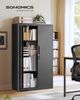 SONGMICS Stahlschrank mit 2 Türen, abschließbar, 3 verstellbare Ablagen, Aufbewahrungsschrank für Büro, 80 x 40 x 140 cm, schwarz Bild 2