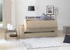 Talamo Italia - Schlafsofa mit Halbinsel Alicya, Sofa mit umkehrbarer Stauraumhalbinsel, Standardarmlehnen, 100 % Made in Italy, 280 x 95 x 90 cm, Beige Bild 5