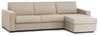 Talamo Italia - Schlafsofa mit Halbinsel Alicya, Sofa mit umkehrbarer Stauraumhalbinsel, Standardarmlehnen, 100 % Made in Italy, 280 x 95 x 90 cm, Beige Bild 3