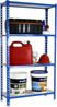 Simonrack Schwerlastregal, Lagerregal, 150 x 80 x 40 cm, Metallregal, Kellerregal, Biegestelle 150 kg, 4 Holzfachböden, Blau/Holz - Maderclick Bild 4
