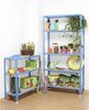 Simonrack Schwerlastregal, Lagerregal, 150 x 80 x 40 cm, Metallregal, Kellerregal, Biegestelle 150 kg, 4 Holzfachböden, Blau/Holz - Maderclick Bild 2
