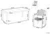Gartentisch Set COSOLETO GROSSETO Sicherheitsglas Granit Optik 180x90x75 cm Schwarz Bild 3