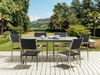 Gartentisch Set COSOLETO GROSSETO Sicherheitsglas Granit Optik 180x90x75 cm Schwarz Bild 2