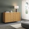 Woodroom Sideboard Sevilla, Moderne Kommode, Kiefer eichefarbig lackiert, 140x80x40 cm Bild 2