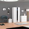 Habitdesign Kommode 3 Schublade ist, Kunststoff Holz, mattweiß, Cómoda Bild 2