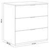 Habitdesign Kommode 3 Schublade ist, Kunststoff Holz, mattweiß, Cómoda Bild 3