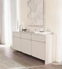 Selsey Kaschmirfarbene Kommode 156 cm Stilvolles Sideboard Schlafzimmer Soft-Close Türen Viel Stauraum mit Schubladen Zeitgemäßes Design Robuste PVC-Kanten Wohnzimmer Sideboard Bild 2