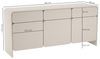 Selsey Kaschmirfarbene Kommode 156 cm Stilvolles Sideboard Schlafzimmer Soft-Close Türen Viel Stauraum mit Schubladen Zeitgemäßes Design Robuste PVC-Kanten Wohnzimmer Sideboard Bild 3