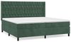 vidaXL Boxspringbett mit Matratze Dunkelgrün 200x200 cm Samt 3132882 Bild 3