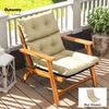Outsunny Sitzkissen 115x56 cm, mit Bindebänder, Rückenlehne, 10cm dick, wasserabweisend, für Haus, Garten, Büro, Stühle, Beige Bild 2