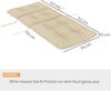 Outsunny Sitzkissen 115x56 cm, mit Bindebänder, Rückenlehne, 10cm dick, wasserabweisend, für Haus, Garten, Büro, Stühle, Beige Bild 3