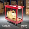 Arebos Werkstattwagen Werkstatt-Rollwagen, Werkzeugwagen, Belastbarkeit bis zu 100 kg, 2 Fächer, max. Traglast:100,00 kg Bild 4