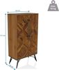 hjh LIVING Kommode SANTJAGO WOOD HIGH Sideboard H/B/T:, Highboard mit Doppeltüre aus massivem Tannenholz in Fischgrät-Optik Bild 3