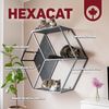 Canadian Cat Company Katzen-Wandregal HexaCat Katzenregal/Kratzbaum Industrial-Design, Filzflächen, Wandregal/Kletterwand aus Metall mit Filzflächen ca. 120 x 104 x 35 cm Bild 3