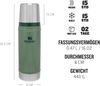 Stanley Classic Bottle XS 0,47 L Hammertone Green Bild 2