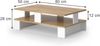 Couchtisch Belina Goldkraft Eiche/Weiß 80 x 50 cm mit zwei Ebenen Vicco Bild 3