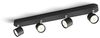 Philips Star Decken-/Wandspot 4x Strahler Oberflächenbeleuchtung LED 2700 K 2000 lm 220-240 V Schwarz Bild 1