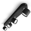 Philips Star Decken-/Wandspot 4x Strahler Oberflächenbeleuchtung LED 2700 K 2000 lm 220-240 V Schwarz Bild 3