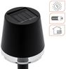 Spetebo LED Tischleuchte Solarlampe schwarz 22 x 8,5 cm - 2er Set, warm weiß Bild 3