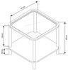 Beistelltisch Latama mit Glasplatte 51x51x45 cm Schwarz/Bronzeglas [en. casa] Bild 2