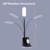 LQWELL LED Schreibtischlampe 4 in 1 LED Schreibtischlampe USB Aufladbar, LED fest integriert, 3 Helligkeitsstufen Nachtlicht, 360° Flexibel Stifthalter Tischlampe Studienlampe, mit Telefonhalter,für Heimbüro Bild 4