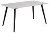 AC Design Furniture Wilford Esstisch für 6 Personen, Weiße Tischplatte, Schwarze Metallbeine, Hitze- und Kratzbeständige Keramikplatte, Rechteckiger Esstisch, B: 140 x H: 75 x T: 80 cm Bild 1