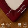 EXKLUSIV HEIMTEXTIL Marke Jersey Spannbettlaken 60 x 120 cm Bordeauxrot 100% Baumwolle Öko - Tex Zertifiziert Bed-Sheet Bettlaken Spannbetttuch Topper Leinentuch Bild 4