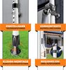 KESSER® Klemmmarkise mit Handkurbel Balkon, Balkonmarkise ohne Bohren, UV-beständig höhenverstellbar wasserabweisend , Sonnenschutz, Terrassenüberdachung , einfache Montage Grau, 250cm Bild 3