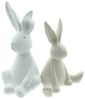 Hase White & Cream 2er Set Ostern Osterfigur Figur Osterdeko Frühling Dekoration Bild 3
